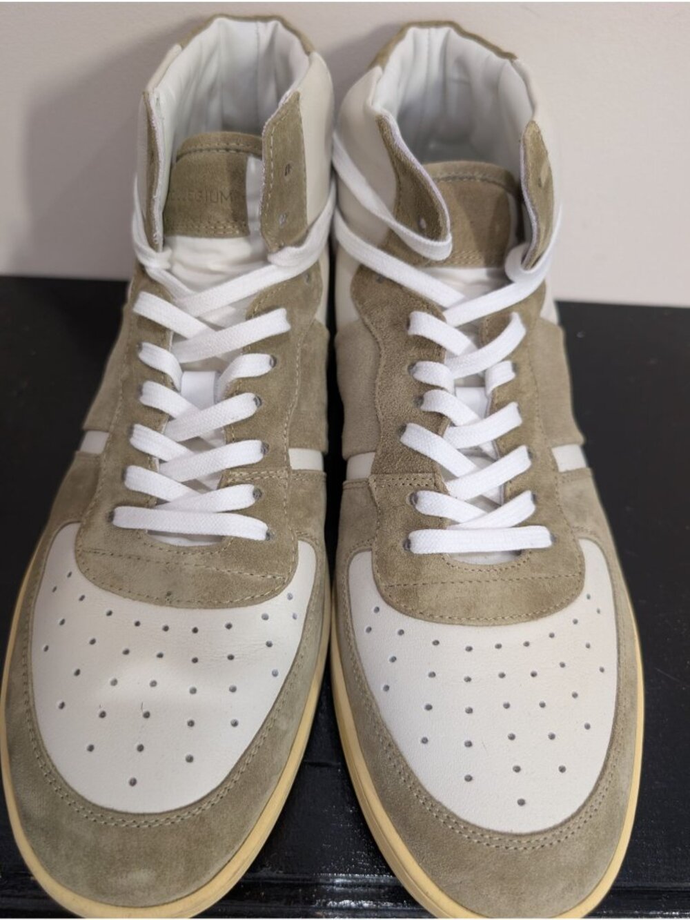 Collegium Destroyer High Top Suede & Leather Sneaker, Men's Size 44, US Size 11
